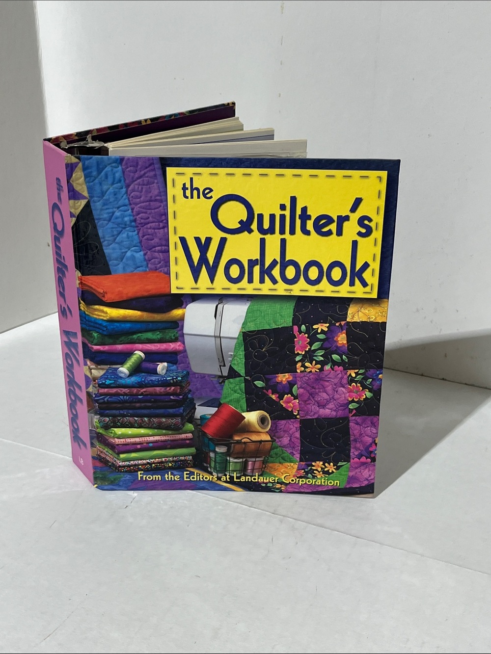 The Quilter's Workbook 2007 - Purple Floral 3 Ring Hard Binder Reference Charts